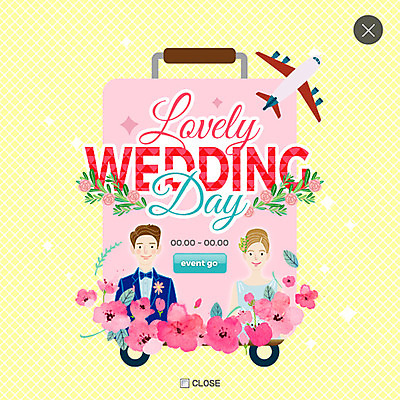 PSD 템플릿 여자 남자 꽃 신부 웹템플릿 신랑 결혼 비행기 팝업 웹팝업 두명 캐리어 여행가방 신혼여행 레이어팝업 이미지템플릿 식물 가방 항공교통 대중교통 사람 이벤트 파일형식