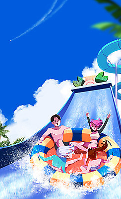 전신 PSD 여자 남자 수영복 일러스트 물놀이 수영장 여러명 성인 여름 여름휴가 바캉스 비키니 야자수 수영 즐거움 튜브 슬라이드 워터슬라이드 워터파크 국내일러스트 나무 옷 계절 감정 다수 놀이 휴가 사람 수상스포츠 파일형식 여름_계절