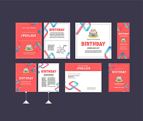 템플릿 배너템플릿 이벤트 사람없음 세트 현수막 축하 생일 생일케이크 전단 엽서 초대장 축하카드 약도 생일카드 소봉투 행사세트 행사템플릿 AI파일 배너 기념일 컨셉 지도 편지봉투 카드_감사 케이크 편지 홍보물 파일형식 벡터