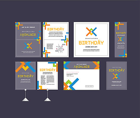 템플릿 배너템플릿 무늬 이벤트 사람없음 세트 현수막 축하 생일 전단 엽서 초대장 축하카드 약도 생일카드 소봉투 행사세트 행사템플릿 AI파일 배너 기념일 컨셉 지도 편지봉투 카드_감사 편지 홍보물 파일형식 벡터