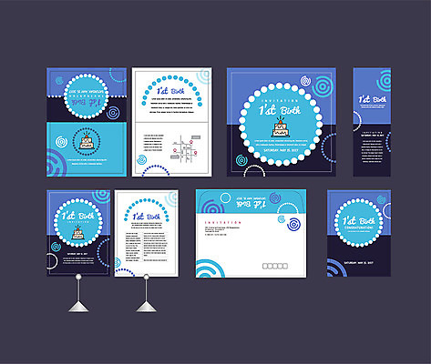 템플릿 배너템플릿 하늘색 이벤트 사람없음 세트 현수막 생일케이크 전단 엽서 초대장 약도 생일카드 돌잔치 첫돌 소봉투 행사세트 행사템플릿 AI파일 배너 지도 편지봉투 카드_감사 파란색 케이크 돌_생일 편지 홍보물 파일형식 벡터