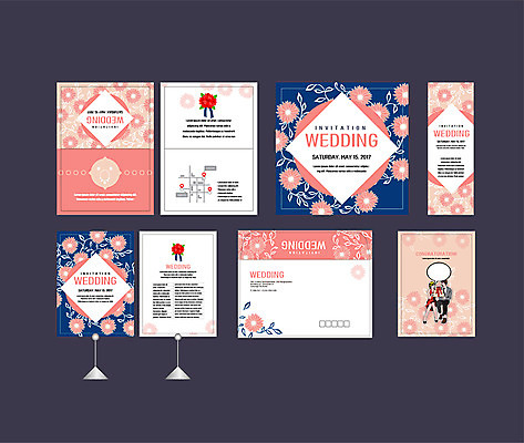 템플릿 배너템플릿 여자 남자 결혼 꽃무늬 패턴 이벤트 두명 세트 현수막 전단 청첩장 엽서 초대장 약도 소봉투 행사세트 행사템플릿 AI파일 배너 꽃 지도 무늬 편지봉투 카드_감사 사람 편지 홍보물 파일형식 벡터