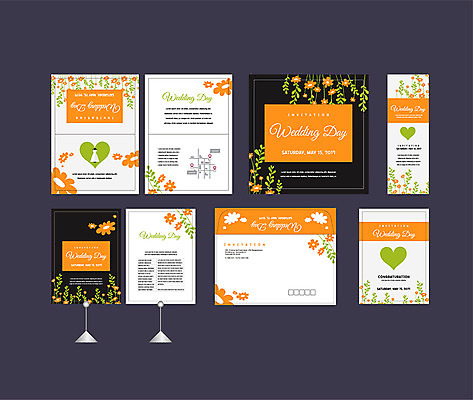 템플릿 배너템플릿 꽃 웨딩드레스 결혼 이벤트 사람없음 세트 주황색 현수막 하트 전단 청첩장 엽서 초대장 약도 플라워패턴 소봉투 행사세트 행사템플릿 AI파일 모양 식물 배너 드레스 컬러 지도 패턴 편지봉투 카드_감사 편지 홍보물 파일형식 벡터