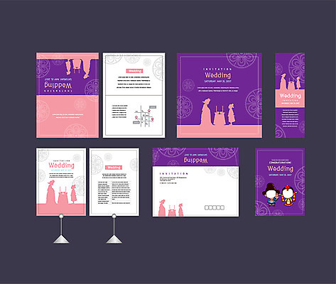 템플릿 배너템플릿 실루엣 결혼 이벤트 사람없음 세트 전통문양 보라색 현수막 전통혼례 전단 청첩장 엽서 초대장 약도 소봉투 행사세트 행사템플릿 AI파일 한국전통 전통 문양 배너 컬러 지도 편지봉투 카드_감사 촬영기법 편지 전통의례 홍보물 파일형식 벡터