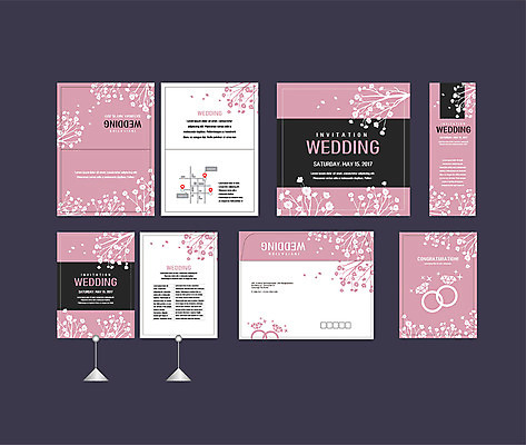 템플릿 배너템플릿 꽃 분홍색 결혼 이벤트 사람없음 세트 현수막 전단 청첩장 결혼반지 엽서 초대장 안개꽃 약도 소봉투 행사세트 행사템플릿 AI파일 식물 배너 컬러 지도 편지봉투 카드_감사 반지 편지 홍보물 한해살이풀 파일형식 벡터