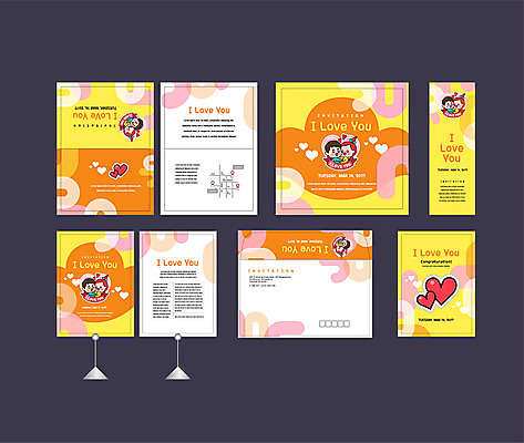 템플릿 배너템플릿 여자 남자 프로포즈 사랑 이벤트 두명 세트 현수막 하트 전단 엽서 초대장 약도 아이러브유 소봉투 행사세트 행사템플릿 AI파일 모양 배너 감정 지도 편지봉투 카드_감사 사람 편지 홍보물 파일형식 벡터