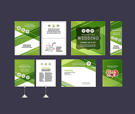 템플릿 배너템플릿 여자 남자 결혼 이벤트 두명 초록색 세트 현수막 전단 청첩장 엽서 초대장 약도 소봉투 행사세트 행사템플릿 AI파일 배너 컬러 지도 편지봉투 카드_감사 사람 편지 홍보물 파일형식 벡터