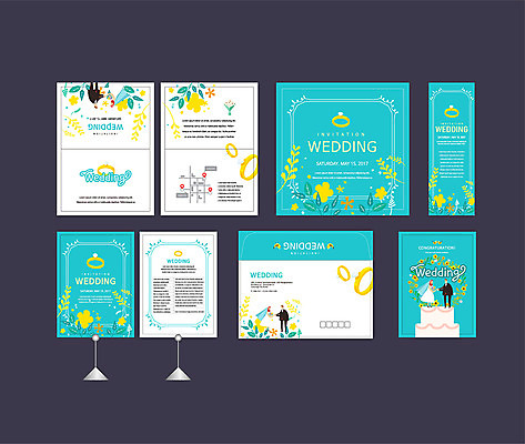 템플릿 배너템플릿 여자 남자 하늘색 결혼 꽃무늬 나뭇잎 이벤트 두명 세트 현수막 웨딩케이크 전단 청첩장 결혼반지 엽서 초대장 약도 소봉투 행사세트 행사템플릿 AI파일 배너 꽃 잎 지도 무늬 편지봉투 카드_감사 사람 파란색 케이크 반지 편지 홍보물 파일형식 벡터