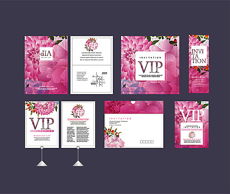 템플릿 배너템플릿 꽃 분홍색 꽃무늬 이벤트 사람없음 세트 파티 현수막 전단 엽서 초대장 약도 VIP 소봉투 행사세트 행사템플릿 AI파일 식물 배너 컬러 지도 무늬 편지봉투 카드_감사 편지 홍보물 파일형식 벡터