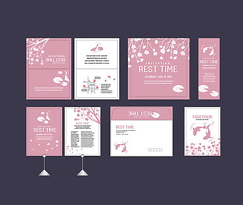 템플릿 배너템플릿 분홍색 휴식 어류 이벤트 사람없음 세트 현수막 연못 전단 엽서 초대장 안개꽃 약도 소봉투 행사세트 행사템플릿 AI파일 배너 꽃 컬러 컨셉 지도 편지봉투 카드_감사 수중동물 편지 홍보물 한해살이풀 파일형식 벡터