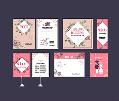 템플릿 배너템플릿 결혼 꽃무늬 이벤트 사람없음 세트 현수막 전단 청첩장 엽서 초대장 약도 플라워패턴 소봉투 행사세트 행사템플릿 AI파일 배너 꽃 지도 무늬 패턴 편지봉투 카드_감사 편지 홍보물 파일형식 벡터