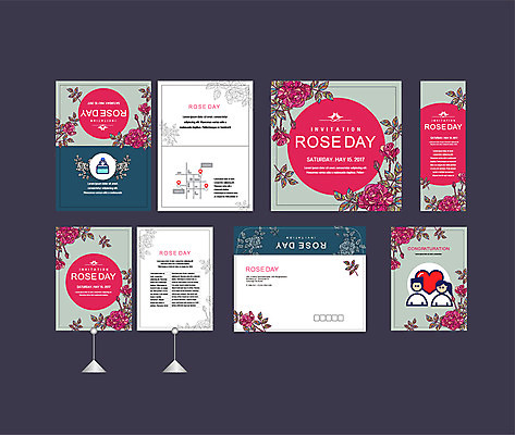 템플릿 배너템플릿 여자 남자 꽃 이벤트 세트 장미 현수막 하트 전단 엽서 초대장 약도 로즈데이 소봉투 행사세트 행사템플릿 AI파일 모양 식물 배너 지도 데이이벤트 편지봉투 카드_감사 사람 편지 홍보물 파일형식 벡터