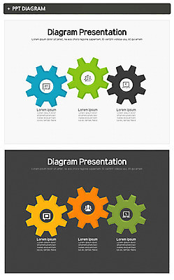 템플릿 비즈니스 그래프 사람없음 세트 PPT 프레젠테이션 문서템플릿 톱니바퀴 문서 애니형PPT 이미지템플릿 파일형식