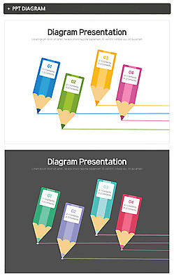 템플릿 비즈니스 그래프 색연필 사람없음 세트 연필 PPT 프레젠테이션 문서템플릿 문서 애니형PPT 이미지템플릿 학용품 필기구 파일형식