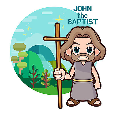 캐릭터 남자 기독교 십자가 일러스트 한명 들기 교회 성경 성경학교 세례요한 일러캐릭터 AI파일 1 종교 종교용품 학교 종교건축 모션 사람 건물 요한 파일형식 벡터