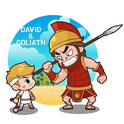 캐릭터 남자 기독교 일러스트 두명 교회 성경 성경학교 다윗 다윗과골리앗 일러캐릭터 AI파일 종교 종교용품 학교 종교건축 사람 건물 파일형식 벡터