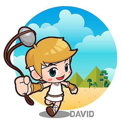 캐릭터 남자 기독교 일러스트 한명 교회 성경 돌 성경학교 다윗 돌팔매 일러캐릭터 AI파일 1 종교 종교용품 학교 종교건축 사람 건물 돌_바위 파일형식 벡터