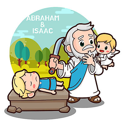 캐릭터 남자 기독교 일러스트 천사 세명 교회 성경 칼 고민 이삭 성경학교 아브라함 일러캐릭터 AI파일 감정 종교 종교용품 학교 종교건축 사람 건물 파일형식 벡터