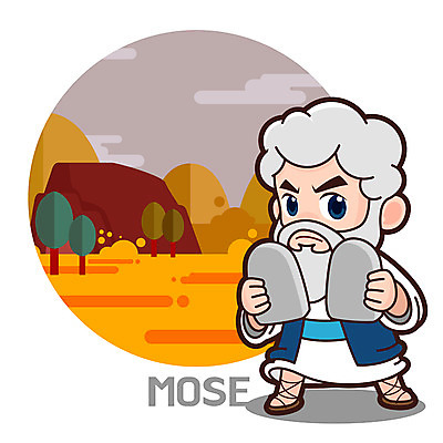 캐릭터 남자 기독교 일러스트 한명 교회 성경 성경학교 모세 일러캐릭터 AI파일 1 종교 종교용품 학교 종교건축 사람 건물 파일형식 벡터