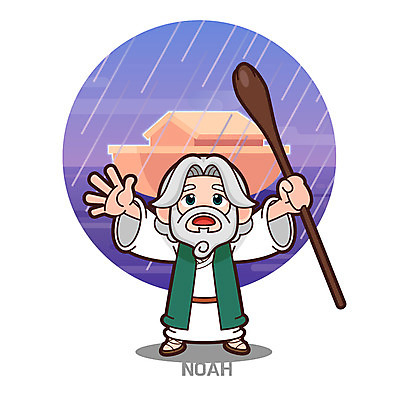 캐릭터 남자 기독교 일러스트 한명 교회 성경 비 홍수 성경학교 노아 노아의방주 일러캐릭터 AI파일 자연요소 1 종교 종교용품 학교 종교건축 날씨 사람 건물 자연재해 파일형식 벡터