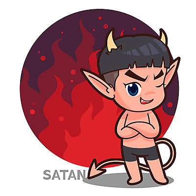 캐릭터 남자 기독교 일러스트 불 한명 교회 성경 악마 성경학교 일러캐릭터 AI파일 자연요소 1 종교 종교용품 학교 종교건축 사람 건물 파일형식 벡터