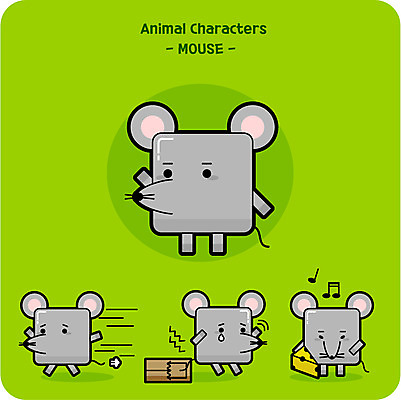 동물 캐릭터 동물캐릭터 음표 일러스트 치즈 사람없음 귀여움 쥐 쥐덫 일러캐릭터 AI파일 기호 음악 컨셉 유제품 설치류 덫 파일형식 벡터