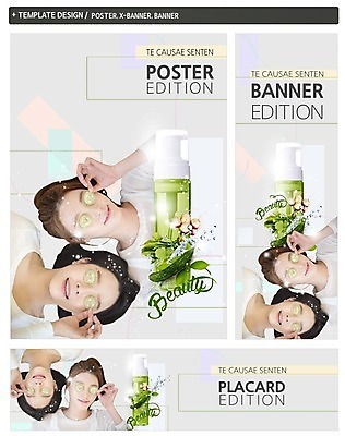 PSD 배너 배너템플릿 여자 가로배너 ZIP 포스터 세로배너 오이 상반신 20대 성인 두명 세트 눕기 뷰티 화장품 한국인 현수막 에센스 오이마사지 성인여자만 템플릿 채소 모션 사람 동양인 청년 가로 세로 마사지 여자만 성인만 파일형식