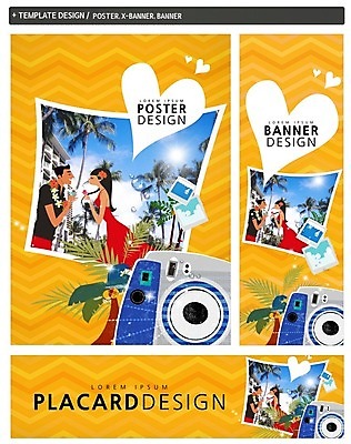 PSD 배너 커플 배너템플릿 여자 남자 가로배너 ZIP 포스터 세로배너 여행 성인 두명 여름휴가 바캉스 세트 야자수 현수막 하트 폴라로이드 모양 나무 템플릿 관계 휴가 사람 가로 세로 카메라 파일형식 여름_계절