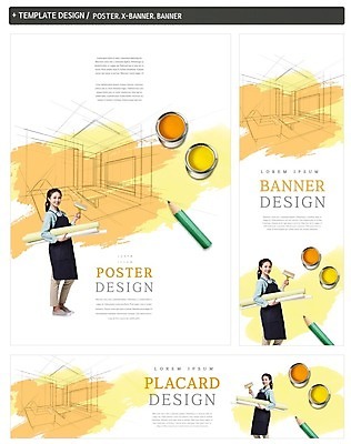 PSD 배너 배너템플릿 여자 가로배너 ZIP 포스터 세로배너 한명 서기 들기 20대 성인 인테리어 세트 연필 앞치마 페인트 한국인 현수막 페인트칠 페인트통 페인트붓 DIY 성인여자한명만 템플릿 1 디자인 모션 페인팅 학용품 통 사람 동양인 청년 취미 가로 세로 필기구 붓 여자한명만 성인여자만 파일형식