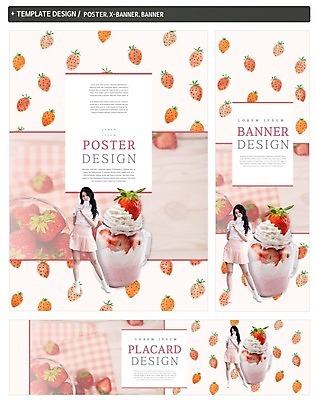 PSD 배너 배너템플릿 여자 가로배너 ZIP 포스터 세로배너 딸기 디저트 한명 서기 20대 성인 세트 한국인 머그컵 현수막 딸기쉐이크 템플릿 1 음식 과일 모션 사람 동양인 청년 컵 가로 세로 쉐이크 파일형식