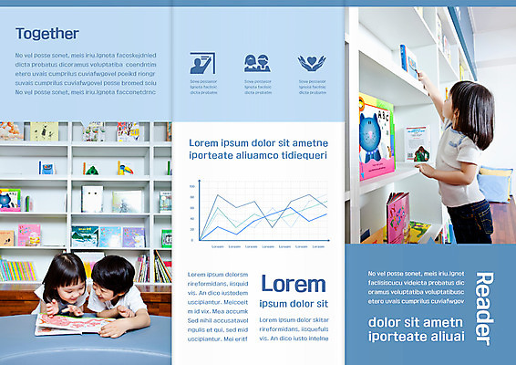 템플릿 편집 표지디자인 북디자인 출판디자인 여자 어린이교육 남자 내지 어린이 리플렛 북커버 3단접지 그래프 책장 소녀 소년 팜플렛 책 세명 독서 한국인 어린이만 이미지템플릿 AI파일 교육 가구 사람 동양인 파일형식 벡터