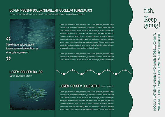 템플릿 편집 표지디자인 북디자인 출판디자인 내지 리플렛 바다 북커버 여러마리 3단접지 자연 어류 팜플렛 사람없음 환경 바닷속 물결무늬 이미지템플릿 AI파일 물결 다수 무늬 수중 수중동물 생태계 파일형식 벡터