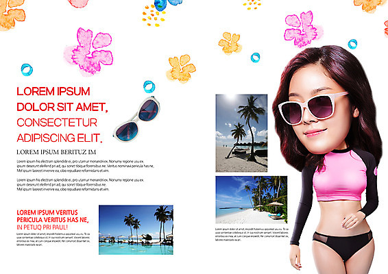 PSD 템플릿 편집 표지디자인 북디자인 출판디자인 여자 내지 리플렛 북커버 수영장 한명 팜플렛 20대 성인 해변 여름휴가 바캉스 비키니 선글라스 야자수 뷰티 한국인 의료성형뷰티 래쉬가드 이미지템플릿 나무 1 수영복 안경 바다 휴가 사람 동양인 청년 파일형식 여름_계절