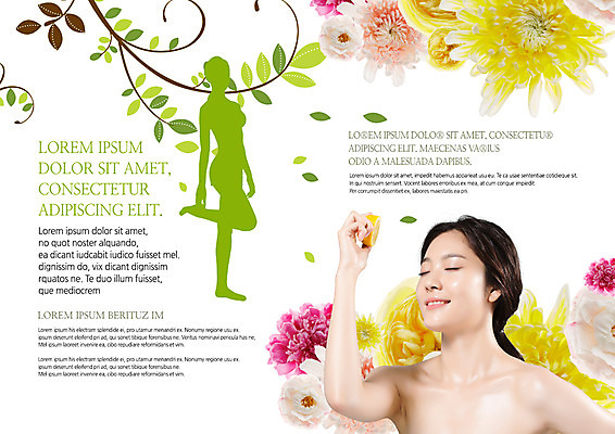 PSD 템플릿 편집 표지디자인 북디자인 출판디자인 여자 꽃 실루엣 내지 리플렛 북커버 오렌지 나뭇잎 한명 웃음 팜플렛 상반신 20대 성인 뷰티 눈감음 한국인 의료성형뷰티 이미지템플릿 식물 1 잎 과일 모션 촬영기법 표정 사람 동양인 청년 파일형식