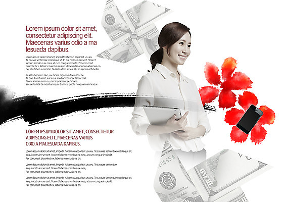 PSD 템플릿 편집 표지디자인 북디자인 출판디자인 여자 내지 리플렛 지폐 꽃무늬 북커버 비즈니스 캘리그라피 붓터치 한명 웃음 팜플렛 상반신 성인 30대 금융 스마트폰 태블릿 달러 한국인 비즈니스우먼 바람개비 성인여자한명만 이미지템플릿 1 꽃 돈 무늬 표정 사람 동양인 장년 경제 전자제품 핸드폰 스마트기기 직장인 여자한명만 성인여자만 파일형식