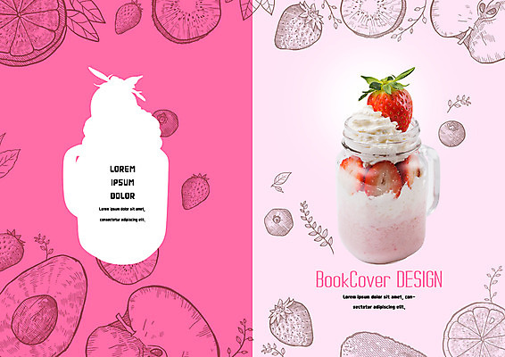 PSD 템플릿 편집 표지디자인 북디자인 출판디자인 표지 음료 리플렛 북커버 오렌지 딸기 단면 키위 팜플렛 사람없음 머그컵 사과 생크림 아보카도 딸기쉐이크 이미지템플릿 과일 컵 크림 쉐이크 파일형식
