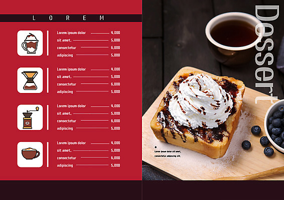 PSD 템플릿 편집 표지디자인 북디자인 출판디자인 내지 커피 음료 빵 리플렛 북커버 디저트 팜플렛 사람없음 커피잔 가격 메뉴 생크림 블루베리 메뉴판 핸드밀 이미지템플릿 음식 과일 잔 크림 커피용품 파일형식