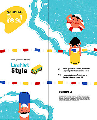 PSD 템플릿 편집 표지디자인 북디자인 출판디자인 여자 표지 남자 어린이 리플렛 2단접지 북커버 수영장 팜플렛 세명 여름휴가 바캉스 스쿨버스 튜브 이미지템플릿 휴가 버스 사람 파일형식 여름_계절