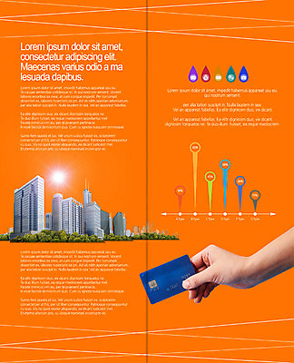 PSD 템플릿 편집 표지디자인 북디자인 손 출판디자인 내지 리플렛 2단접지 북커버 비즈니스 그래프 한손 한명 빌딩 팜플렛 신체부위 빛 신용카드 이미지템플릿 1 사람 건물 금융 파일형식