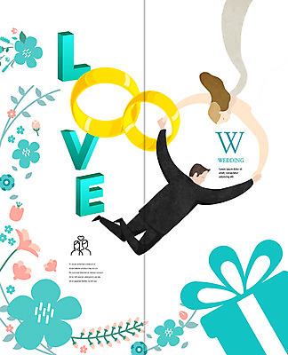 PSD 템플릿 편집 표지디자인 북디자인 출판디자인 여자 표지 남자 꽃 리플렛 결혼 2단접지 북커버 사랑 팜플렛 성인 두명 선물상자 커플반지 이미지템플릿 식물 감정 선물 사람 이벤트 상자 반지 파일형식