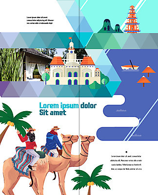 PSD 템플릿 편집 표지디자인 건축물 북디자인 출판디자인 여자 남자 내지 리플렛 여행 2단접지 북커버 팜플렛 성인 두명 야자수 낙타 이미지템플릿 나무 건축 포유류 사람 파일형식