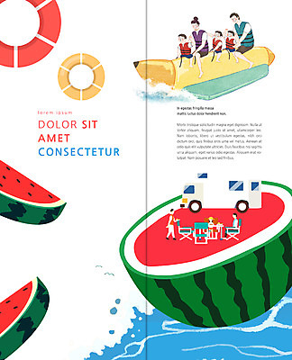 PSD 템플릿 편집 표지디자인 북디자인 출판디자인 여자 남자 내지 어린이 리플렛 바다 여행 2단접지 북커버 가족 여름음식 가족여행 수박 팜플렛 여러명 성인 여름 캠핑 구명조끼 튜브 캠핑카 바나나보트 제철음식 제철과일 이미지템플릿 계절 음식 다수 과일 관계 자동차 레저 사람 보트 구조용품 제철 파일형식 여름_계절