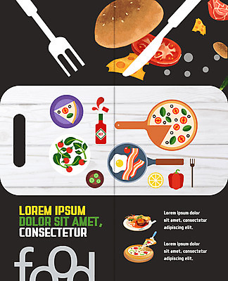 PSD 템플릿 편집 표지디자인 북디자인 출판디자인 내지 음식 리플렛 포크 토마토 2단접지 북커버 방울토마토 피망 치즈 도마 피자 팜플렛 사람없음 나이프 계란프라이 레몬 베이컨 핫소스 이미지템플릿 식기 채소 과일 주방용품 유제품 패스트푸드 서양음식 돼지고기 소스_음식 칼 계란요리 파일형식