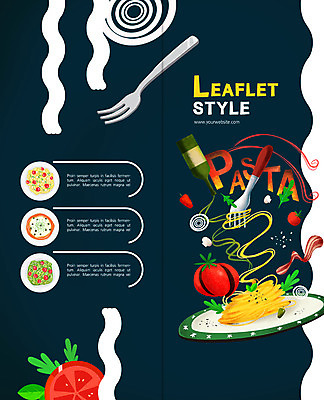 PSD 템플릿 편집 접시 표지디자인 북디자인 출판디자인 표지 음식 리플렛 포크 토마토 2단접지 북커버 파스타 팜플렛 사람없음 면류 와인병 이미지템플릿 식기 채소 병_용기 서양음식 와인 파일형식