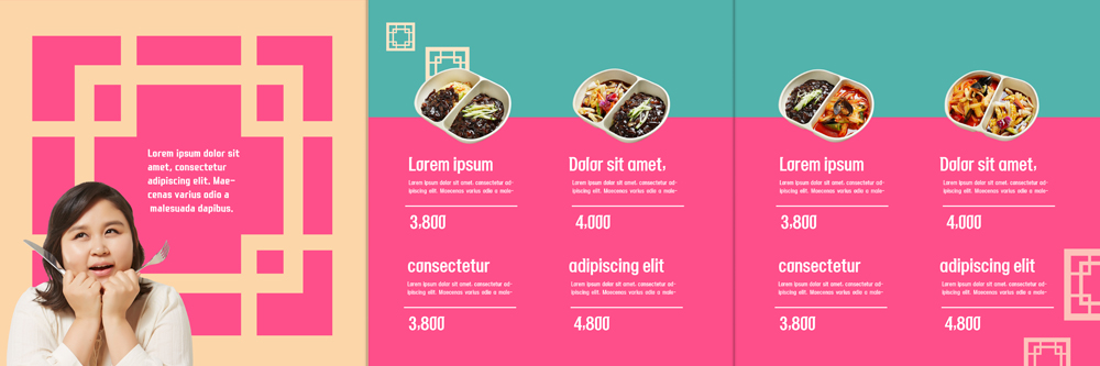 PSD 템플릿 편집 표지디자인 북디자인 출판디자인 여자 내지 리플렛 포크 북커버 3단접지 한명 팜플렛 상반신 성인 30대 중식 한국인 나이프 짜장면 가격 메뉴판 볶음밥 탕수육 짬뽕 볶짜면 짬짜면 탕짜면 탕짬면 이미지템플릿 1 식기 음식 사람 동양인 장년 칼 파일형식