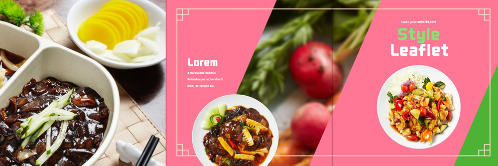 PSD 템플릿 편집 접시 표지디자인 북디자인 출판디자인 표지 음식 리플렛 북커버 3단접지 양파 팜플렛 사람없음 중식 짜장면 단무지 탕수육 난자완스 적환무 이미지템플릿 식기 채소 무 파일형식