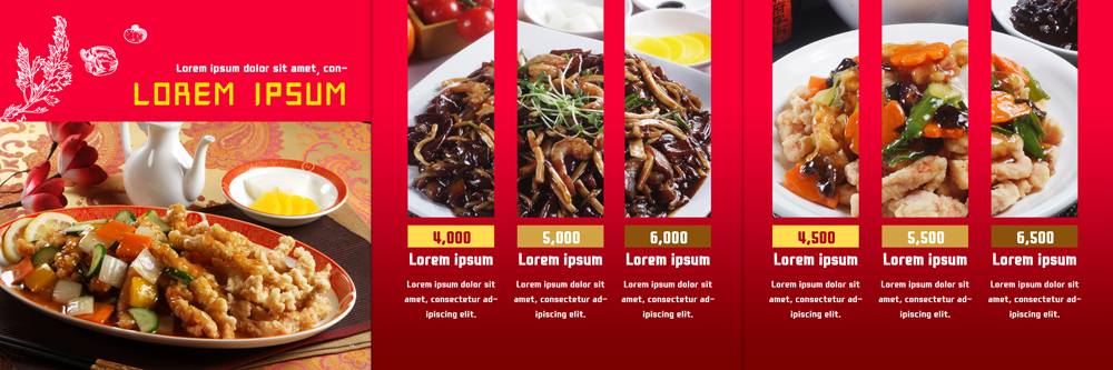 PSD 템플릿 편집 접시 표지디자인 북디자인 출판디자인 내지 음식 리플렛 북커버 3단접지 팜플렛 사람없음 중식 단무지 메뉴판 탕수육 쟁반짜장 이미지템플릿 식기 파일형식