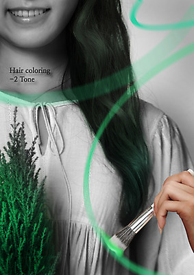 PSD 식물 편집 편집이미지 긴머리 헤어스타일 손 여자 웃음 성인 두명 신체부위 뷰티 붓 바르기 염색 헤어관리 이미지편집 모션 표정 사람 파일형식