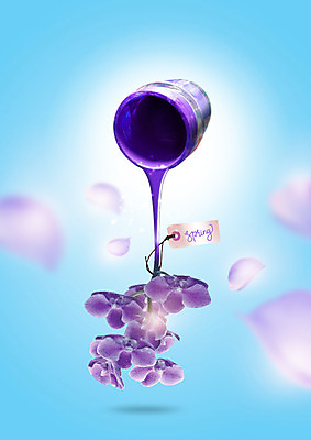 PSD 편집 편집이미지 꽃잎 자연 사람없음 라벨 보라색 페인트 물감 봄 붓기 페인트통 난초꽃 이미지편집 계절 꽃 컬러 모션 프레임 통 미술도구 난초 생태계 파일형식