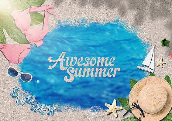 PSD 편집 편집이미지 모자 별 여행 요트 여름음식 불가사리 수박 해변 사람없음 여름 여름휴가 바캉스 비키니 모래사장 선글라스 제철음식 제철과일 이미지편집 자연요소 잡화 계절 수영복 안경 음식 바다 배_교통 과일 휴가 극피동물 제철 파일형식 여름_계절